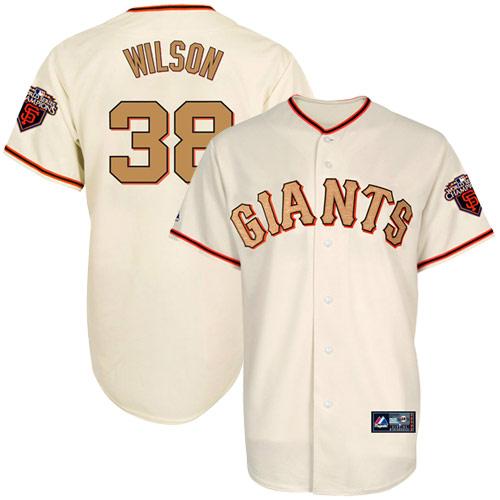 Cheap 2010 World Series Champions San Francisco Giants 38 Wilson Gold Program Jersey For Sale
