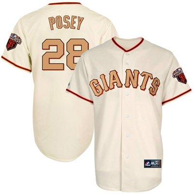 Cheap 2010 World Series Champions San Francisco Giants 28 Posey Gold Program Jersey For Sale