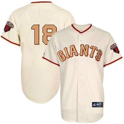 Cheap 2010 World Series Champions San Francisco Giants 18 Cain Gold Program Jersey For Sale