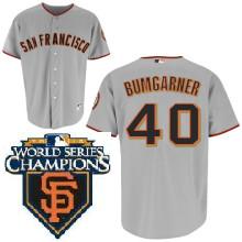 Cheap 2010 World Series Champions San Francisco Giants 40 Bumgarner Grey Jerseys For Sale