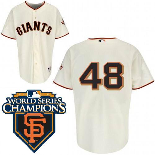 Cheap 2010 World Series Champions San Francisco Giants 48 Sandoval Cream Jersey For Sale