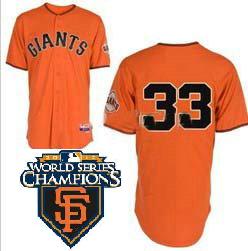 Cheap 2010 World Series Champions San Francisco Giants 33 Rowand Orange Jersey For Sale