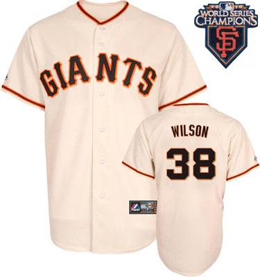 Cheap 2010 World Series Champions San Francisco Giants 38 Wilson Cream Jersey For Sale