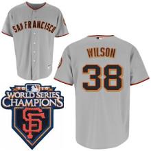 Cheap 2010 World Series Champions San Francisco Giants 38 Wilson Grey Jersey For Sale
