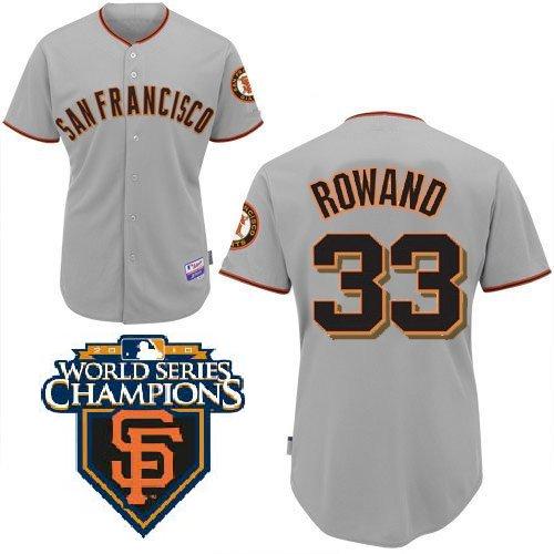 Cheap 2010 World Series Champions San Francisco Giants 33 Rowand Grey Jersey For Sale
