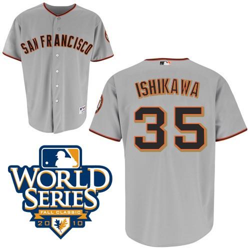 Cheap 2010 World Series San Francisco Giants 35 Ishikawa Grey Jerseys For Sale