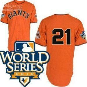 Cheap 2010 World Series San Francisco Giants 21 Sanchez Orange Jersey For Sale