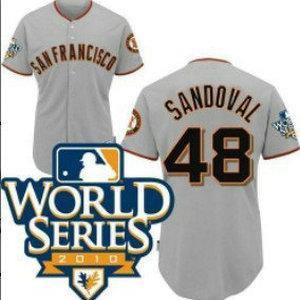 Cheap 2010 World Series San Francisco Giants 48 Sandoval Grey Jersey For Sale