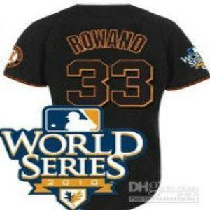 Cheap 2010 World Series San Francisco Giants 33 Rowand Black Jersey For Sale