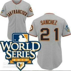 Cheap 2010 World Series San Francisco Giants 21 Sanchez Grey Jersey For Sale