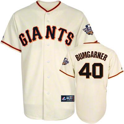 Cheap San Francisco Giants 40 Bumgarner Cream Cool Base MLB Jerseys For Sale