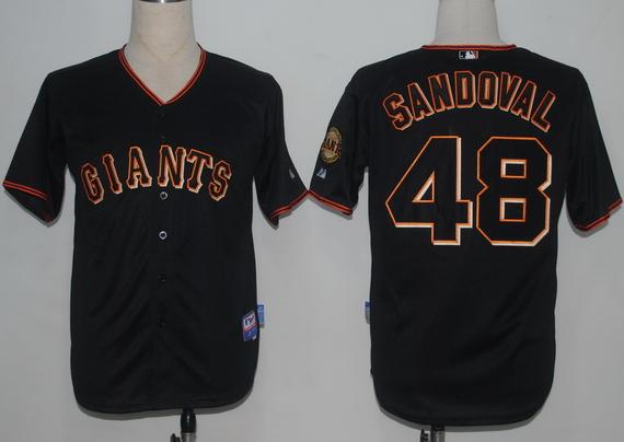 Cheap San Francisco Giants 48 Sandoval Black Cool Base MLB Jerseys For Sale