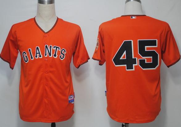 San Francisco Giants 45 Runzler Orange Cool Base MLB Jerseys