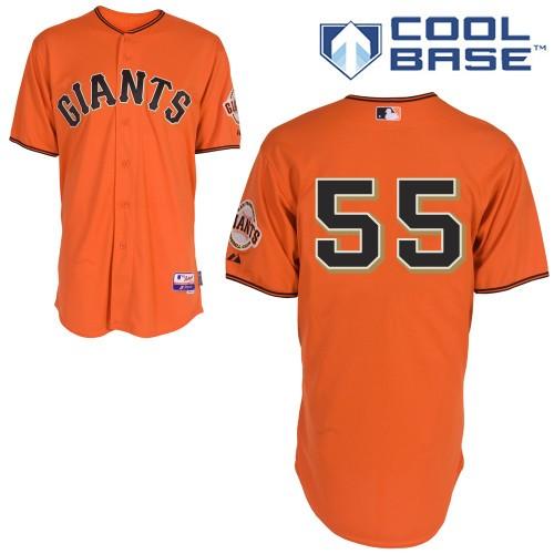 San Francisco Giants 55 LINCECUM Orange MLB Jerseys
