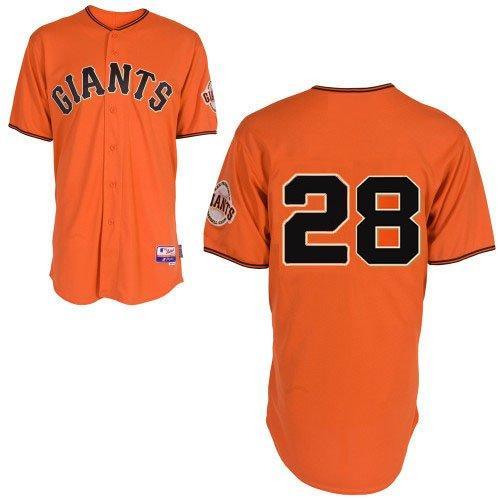 San Francisco Giants 28 Buster Posey Orange Jersey