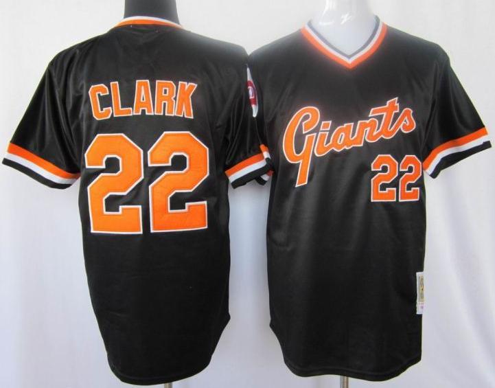 Cheap San Francisco Giants 22 Clark Black M&N MLB Jersey For Sale