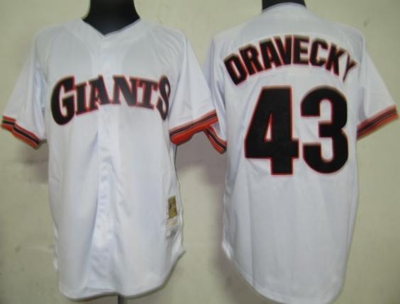 San Francisco Giants 43 Dravecky White M&N Jersey