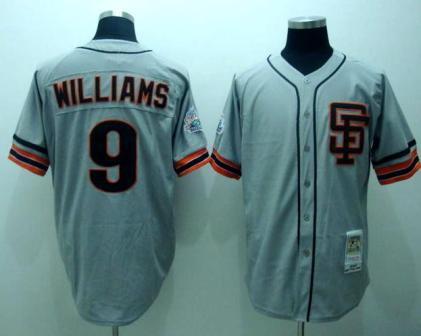San Francisco Giants 9 Williams Grey M&N Jerseys