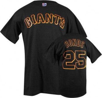San Francisco Giants 25 Barry Bonds Black Jersey