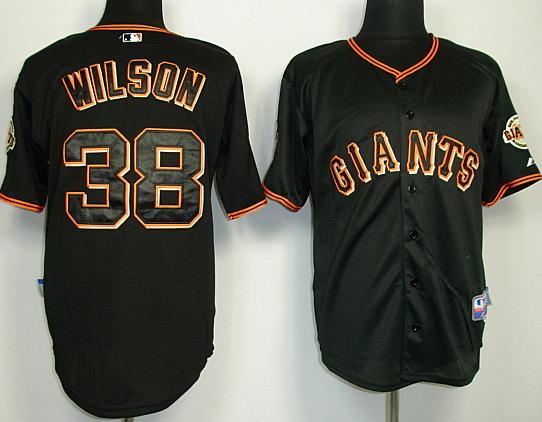 Cheap San Francisco Giants 38 Wilson Black MLB Jersey For Sale
