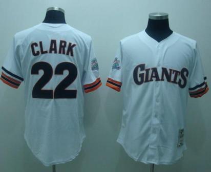 San Francisco Giants 22 Clark White M&N Jerseys