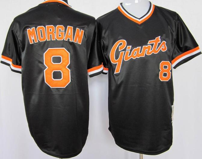 Cheap San Francisco Giants 8 Morgan Black M&N Jersey For Sale