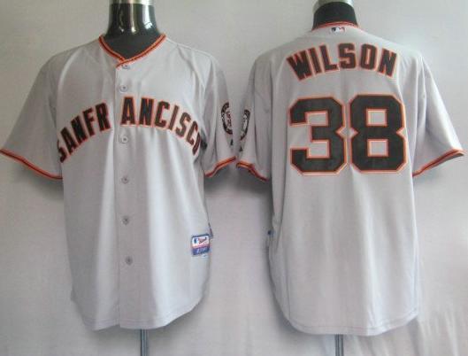San Francisco Giants 38 Wilson Grey MLB Jersey