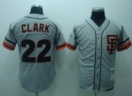 Cheap San Francisco Giants 22 Clark Grey M&N Jerseys For Sale