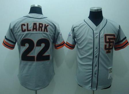 San Francisco Giants 22 Clark Grey M&N Jerseys