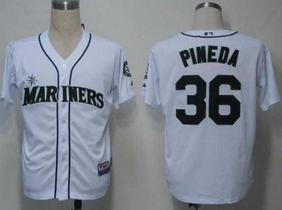 Cheap Seattle Mariners 36 Pineda White Cool Base MLB Jerseys For Sale