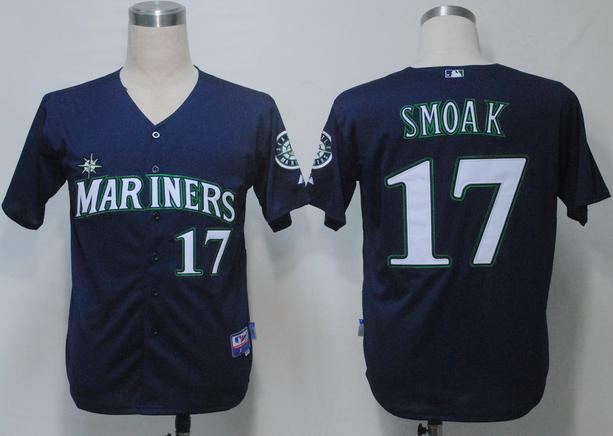 Cheap Seattle Mariners 17 Smoak Blue Cool Base MLB Jerseys For Sale