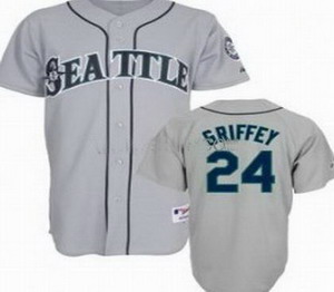 Seattle Mariners 24 Ken Griffey gray jerseys
