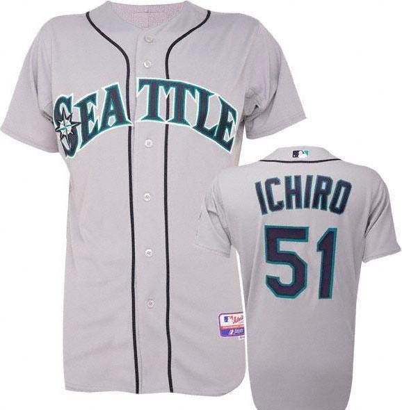 Seattle Mariners 51 Ichiro Suzuki Grey Jersey Seattle Mariners 51 Ichiro Suzuki Grey Jersey