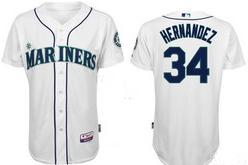 Cheap Seattle Mariners 34 Felix Hernandez white Jerseys For Sale