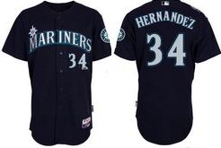 Seattle Mariners 34 Felix Hernandez blue Jerseys
