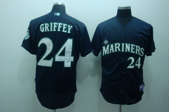 Seattle Mariners 24 Ken griffey blue jerseys