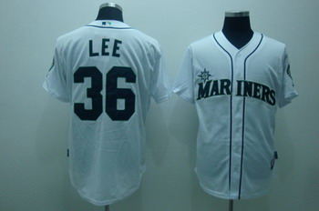 Cheap Seattle Mariners 36 lee white jerseys cool base For Sale