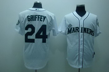 Cheap Seattle Mariners 24 griffey white jerseys cool base For Sale