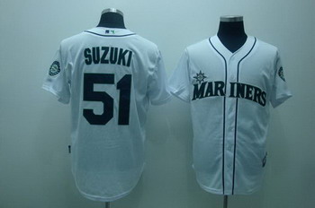 Cheap Seattle Mariners 51 Ichiro suzuki white jerseys cool base For Sale