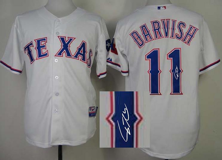 Cheap Texas Rangers 11 Yu Darvish White Sined MLB Baseball Jersey For Sale