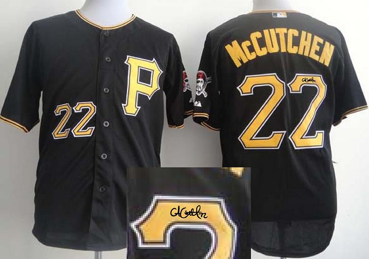 Cheap Pittsburgh Pirates 22 Andrew Mccutchen Black Sined MLB Baseball Jersey For Sale