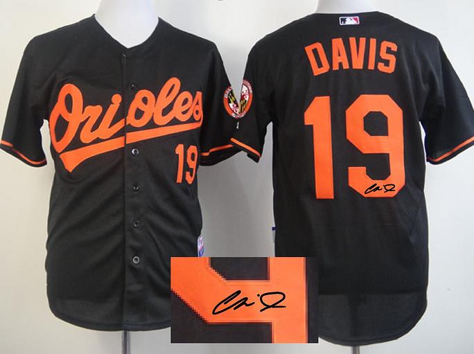 Cheap Baltimore Orioles 19 Chris Davis Black Sined MLB Baseball Jersey For Sale