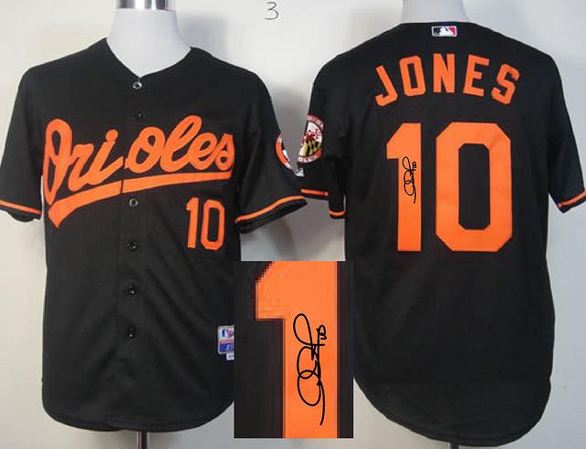 Cheap Baltimore Orioles 10# Adam Jones Black Sined MLB Baseball Jersey For Sale