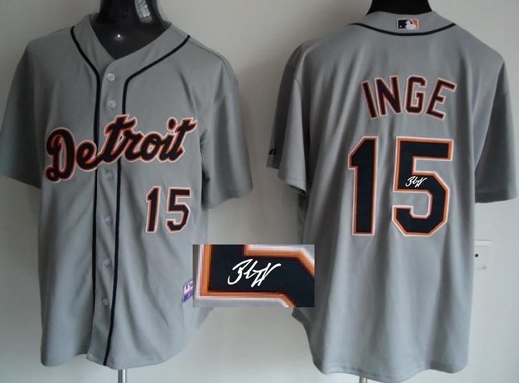 Cheap Detroit Tigers 15 Inge Grey Sined MLB Baseball Jersey For Sale