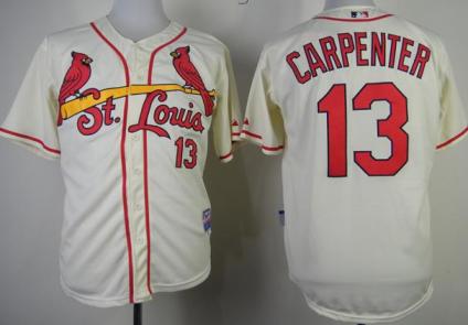 Cheap St. Louis Cardinals 13 Matt Carpenter Cream Cool Base MLB Jersey For Sale