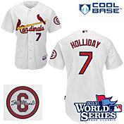 St. Louis Cardinals 7 Matt Holliday White Cool Base MLB Jersey With Stan Musial and 2013 World Series Patch
