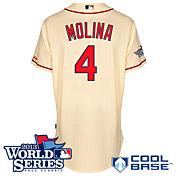 St. Louis Cardinals 4 Yadier Molina Cream Cool Base MLB Jersey With 2013 World Series Patch St. Louis Cardinals 4 Yadier Molina Cream Cool Base MLB Jersey With 2013 World Series Patch