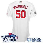 St. Louis Cardinals 50 Wainwright White Cool Base MLB Jersey With 2013 World Series Patch