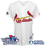 St. Louis Cardinals Blank White Cool Base MLB Jersey With 2013 World Series Patch