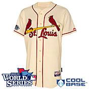 St. Louis Cardinals Blank Cream Cool Base MLB Jersey With 2013 World Series Patch
